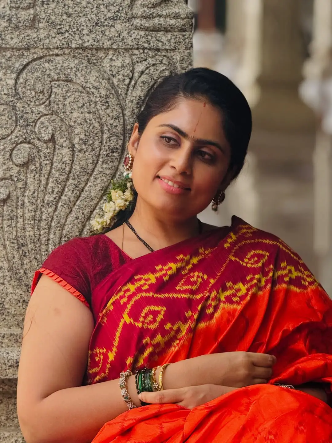 Dil Raju Wife Tejaswini Devotional Photos