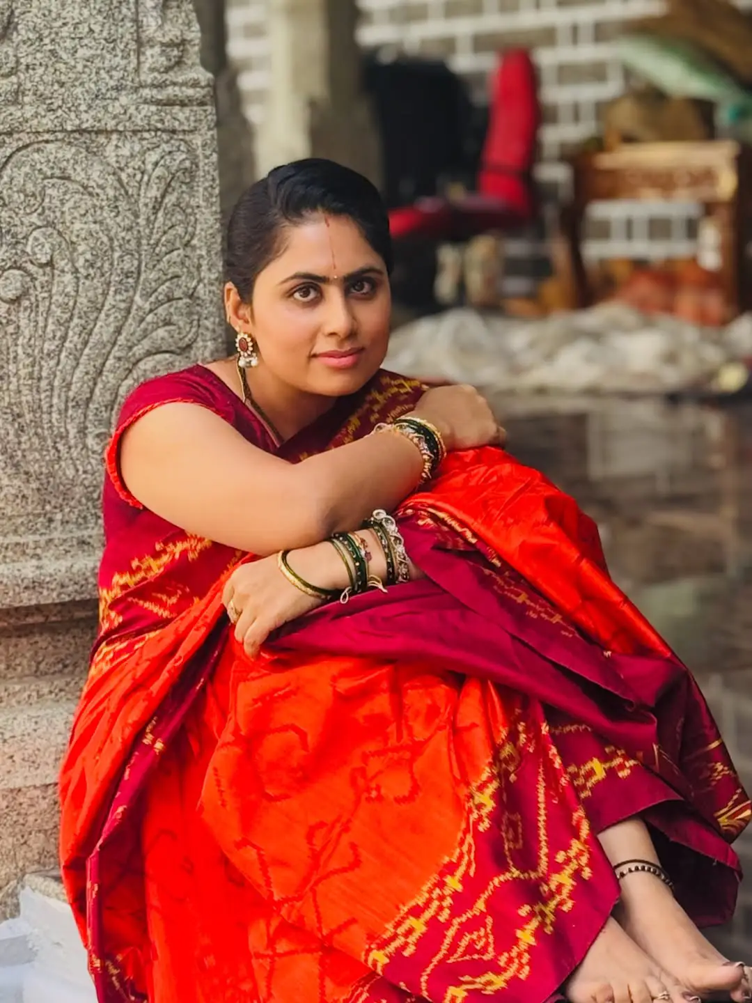 Dil Raju Wife Tejaswini Devotional Photos