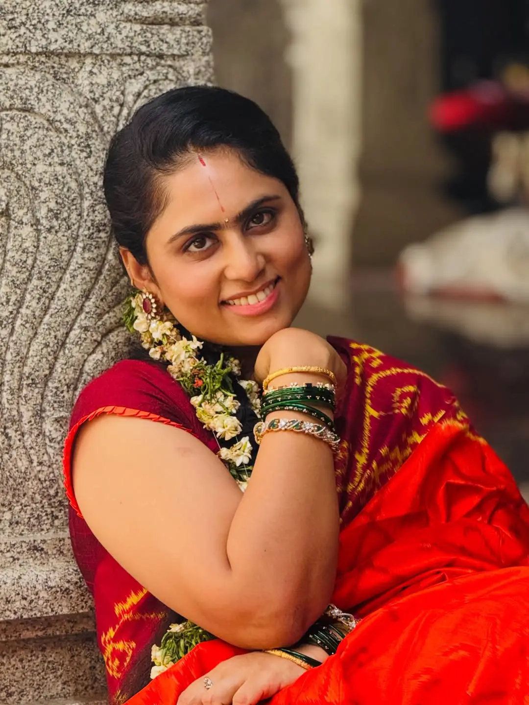 Dil Raju Wife Tejaswini Devotional Photos