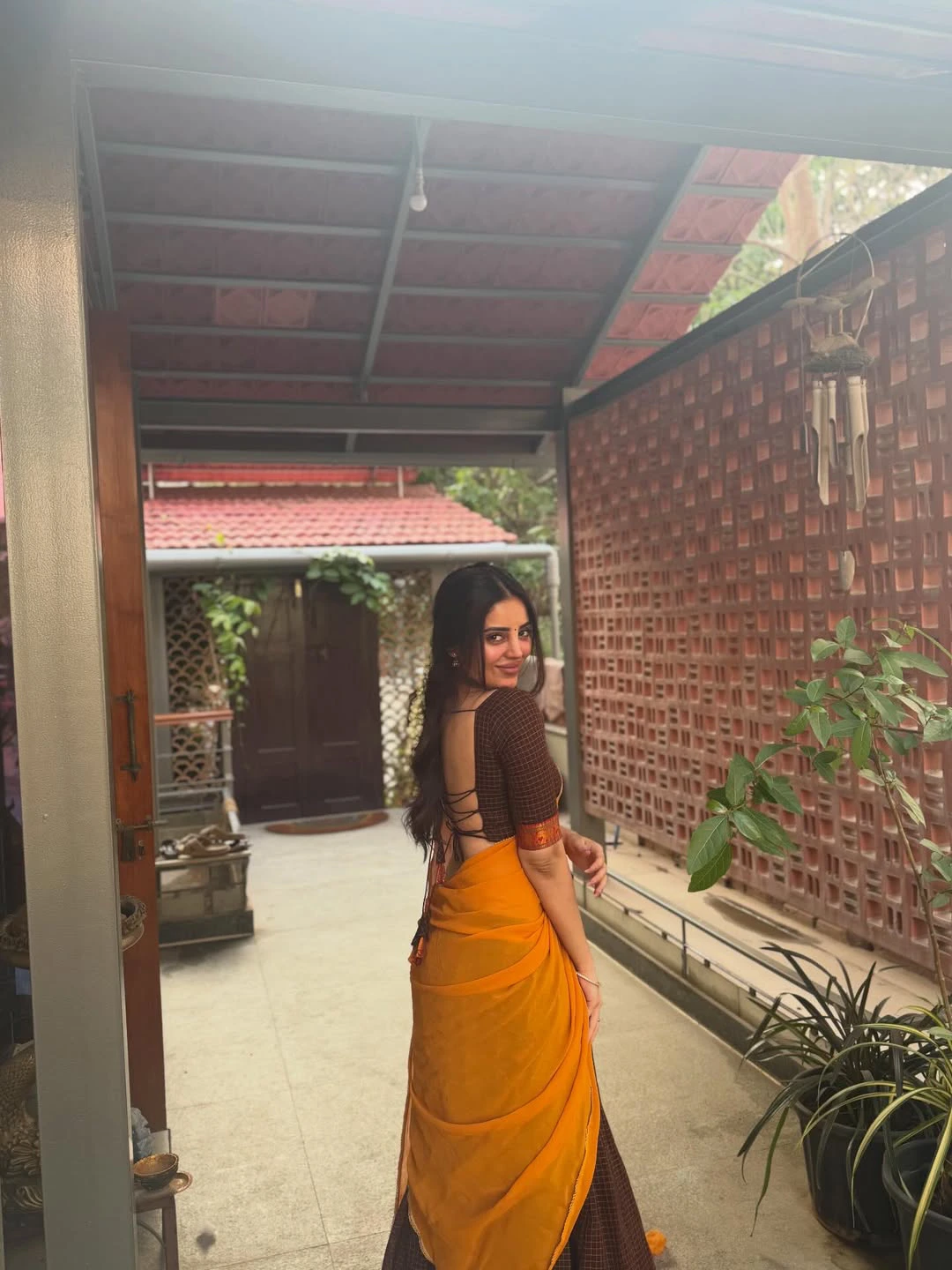 Kushitha Kallapu Traditional Looks in Half Saree on Ugadi