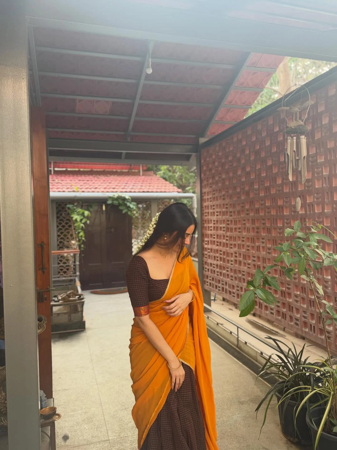 Kushitha Kallapu Traditional Looks in Half Saree on Ugadi