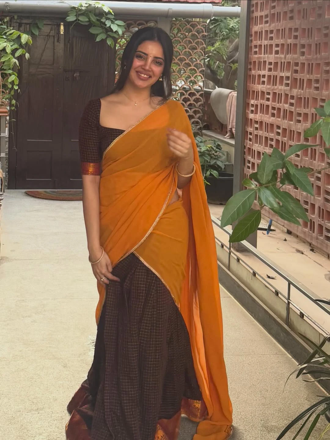 Kushitha Kallapu Traditional Looks in Half Saree on Ugadi