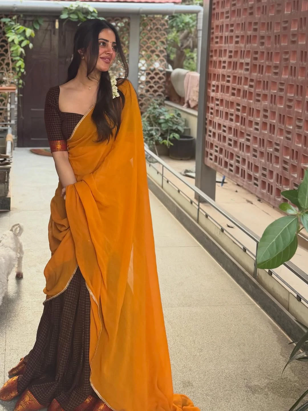 Kushitha Kallapu Traditional Looks in Half Saree on Ugadi