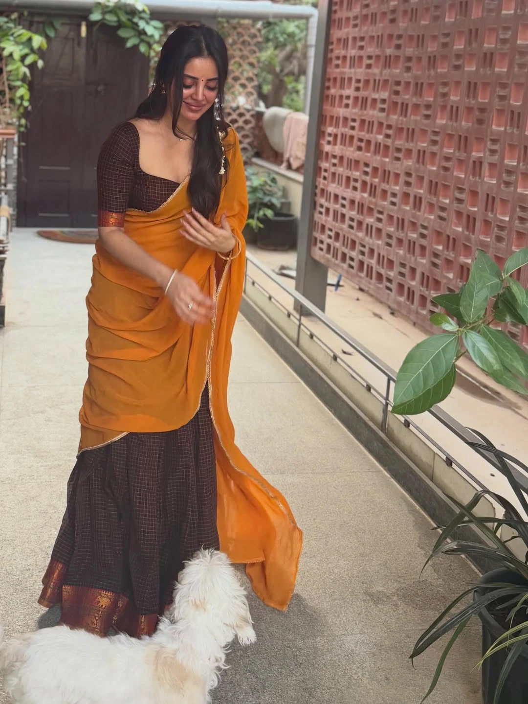 Kushitha Kallapu Traditional Looks in Half Saree on Ugadi