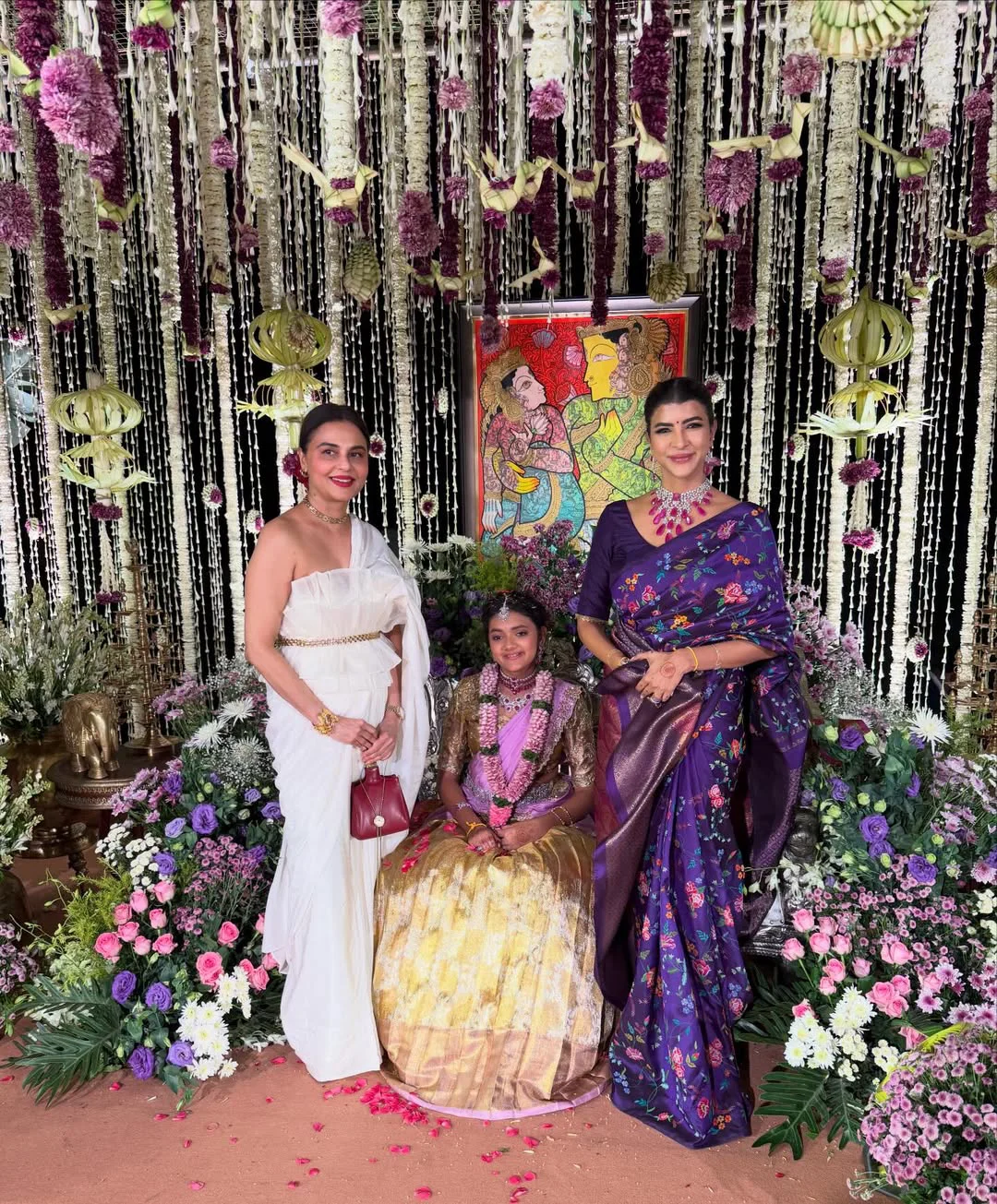 Manchu Lakhsmi Daughter Vidya Nirvana Half Saree Ceremony
