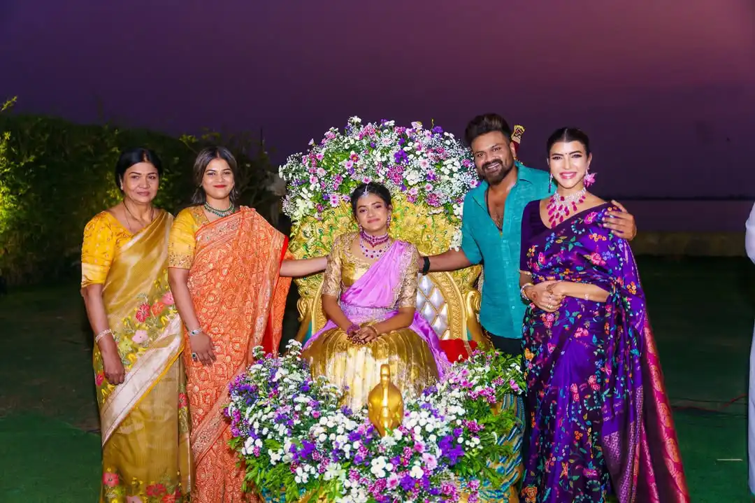 Manchu Lakhsmi Daughter Vidya Nirvana Half Saree Function