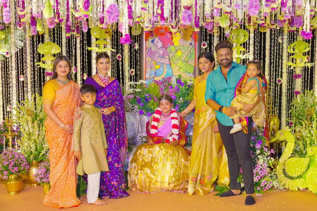 Manchu Lakhsmi Daughter Vidya Nirvana Half Saree Function