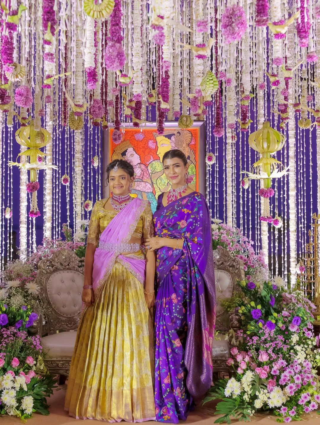 Manchu Lakhsmi Daughter Vidya Nirvana Half Saree Ceremony