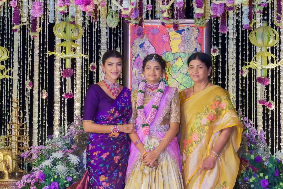 Manchu Lakhsmi Daughter Vidya Nirvana Half Saree Function