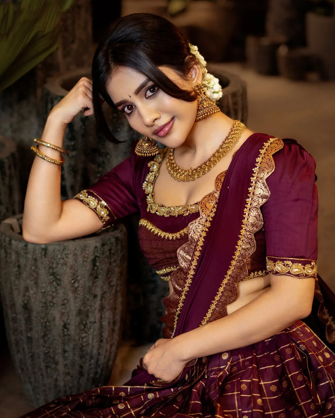 Nabha Natesh Traditional Looks on Ugadi