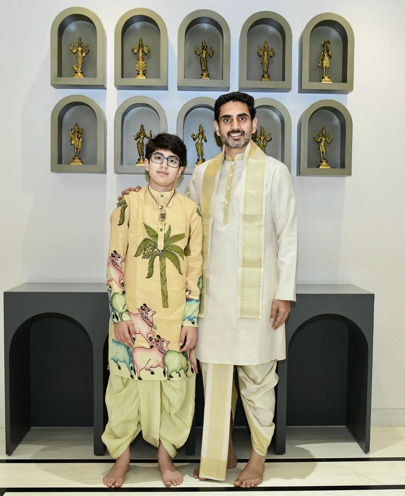 Nara Devansh Birthday CM Chandrababu Family Visits Tirumala Temple Photos