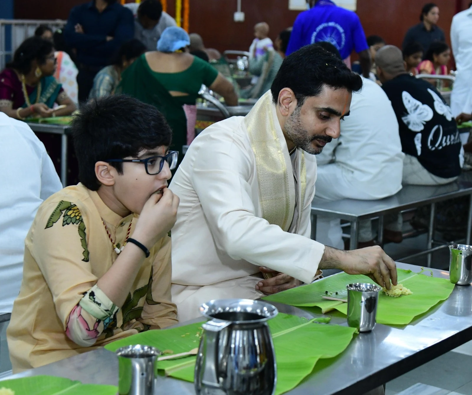 Nara Devansh Birthday CM Chandrababu Family Visits Tirumala Temple Photos