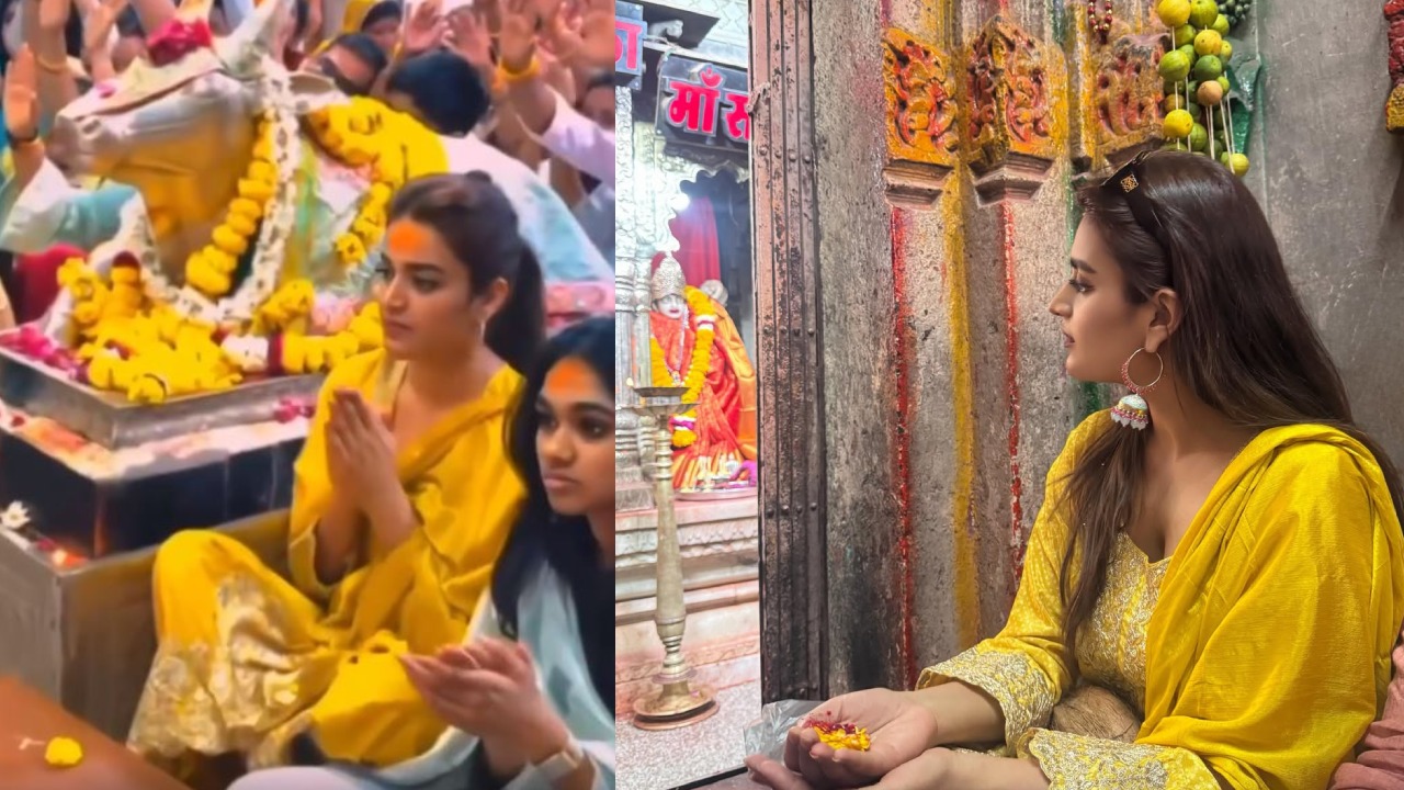 Nidhhi Agerwal : ఉజ్జయిని మహాకాళేశ్వరుని ఆలయంలో నిధి అగర్వాల్.. ఫొటోలు..
