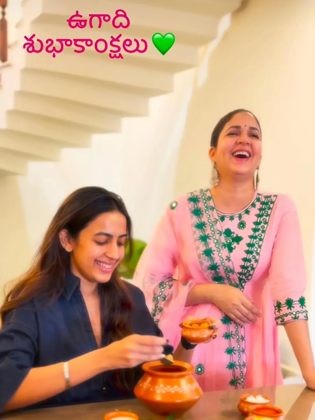 Niharika Konidela Celebrates Ugadi with Lavanya Tripathi