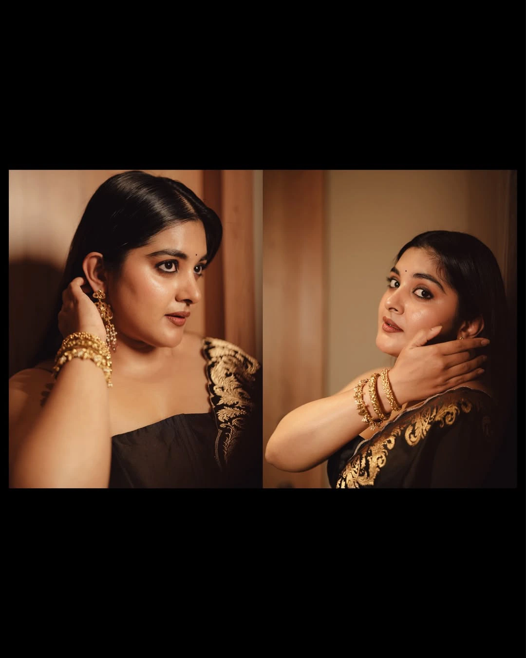 Nivetha Thomas Cute Photos in Black Dress