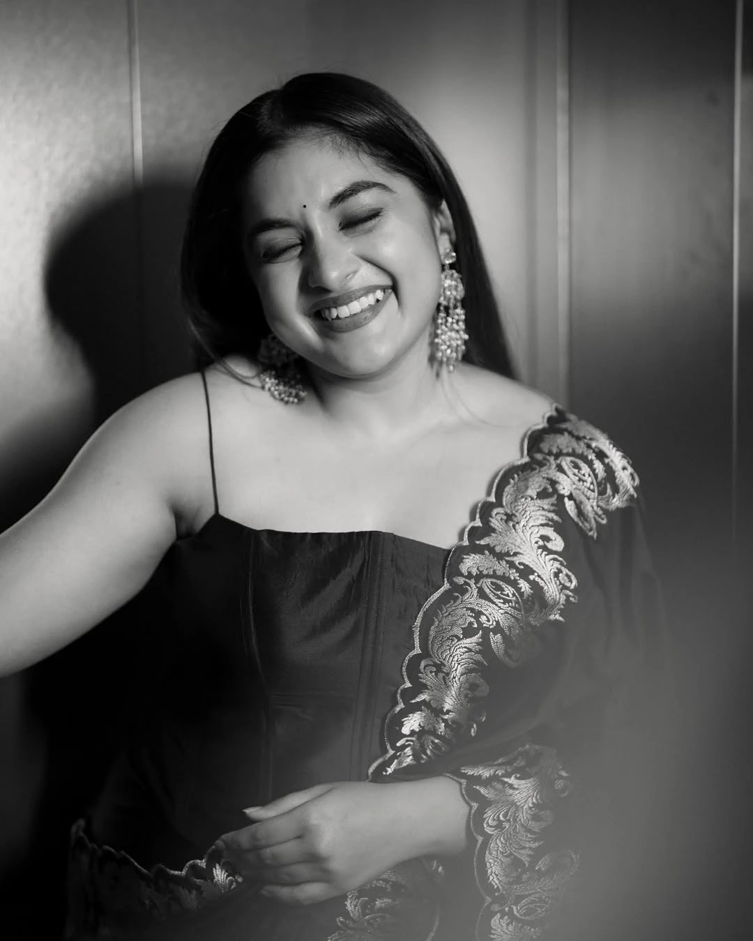 Nivetha Thomas Cute Photos in Black Dress