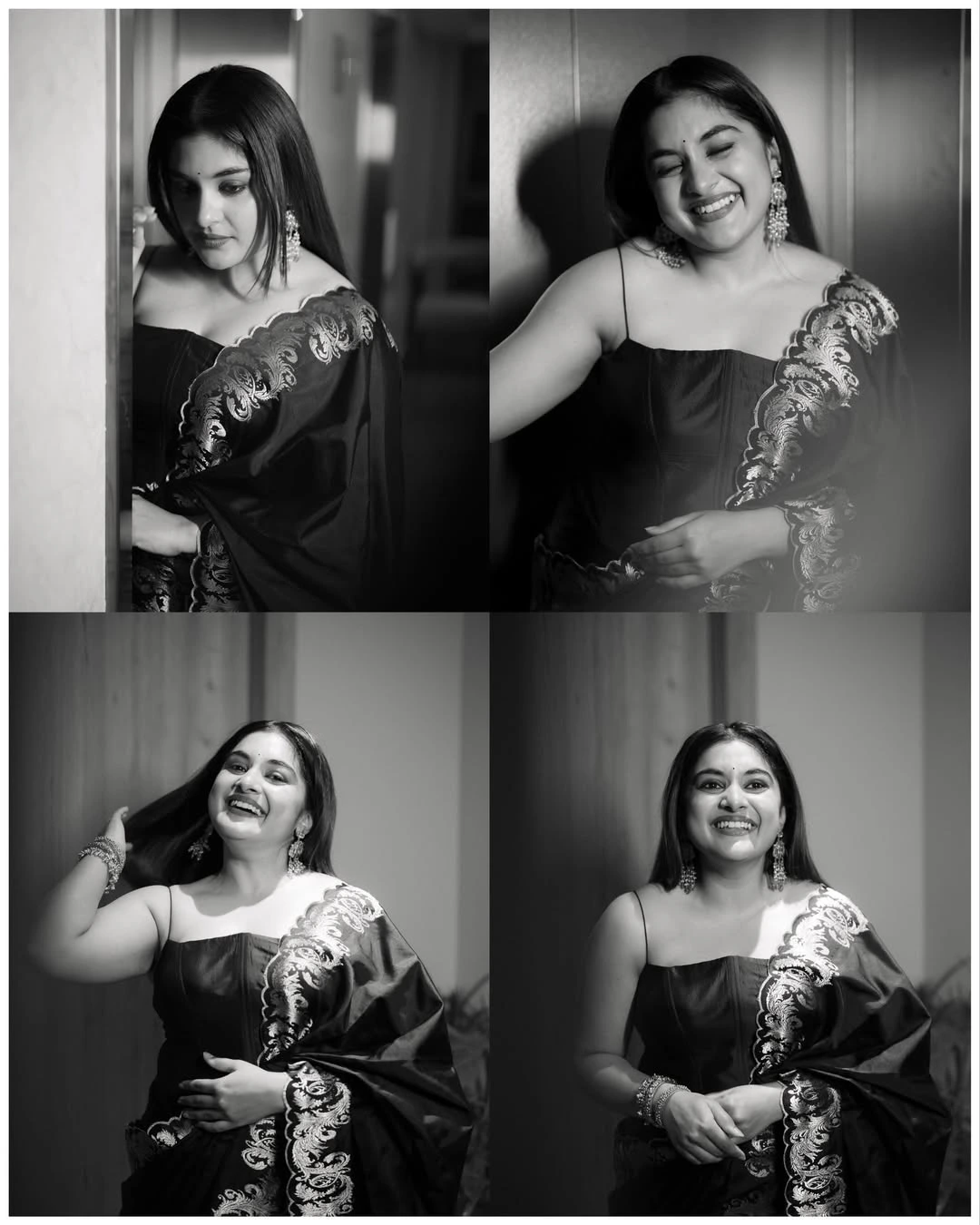 Nivetha Thomas Cute Photos in Black Dress