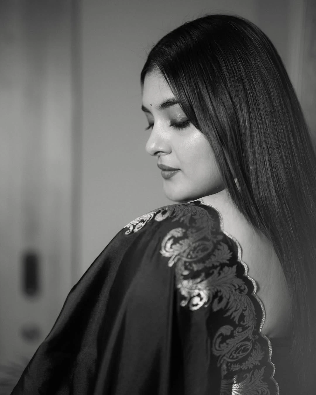 Nivetha Thomas Cute Photos in Black Dress