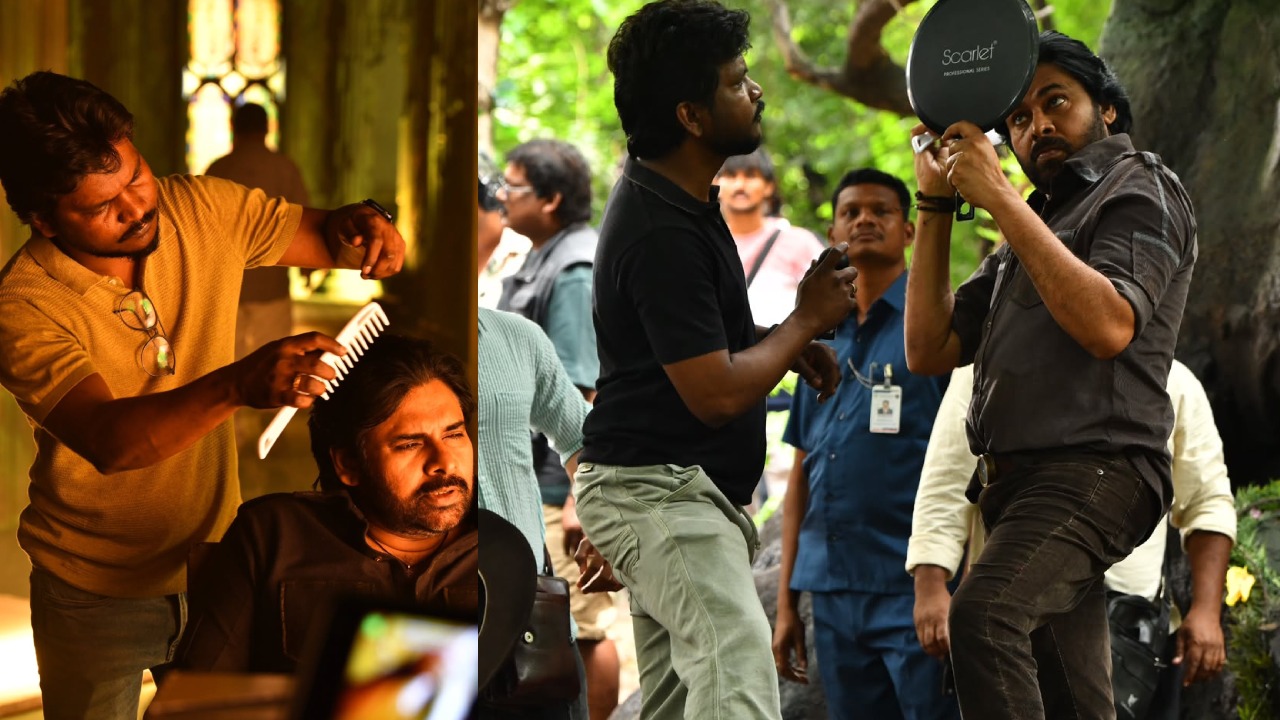 Pawan Kalyan : ఉస్తాద్ భగత్ సింగ్ వర్కింగ్ స్టిల్స్.. షేర్ చేసిన పవన్ కళ్యాణ్ హెయిర్ స్టైలిస్ట్..