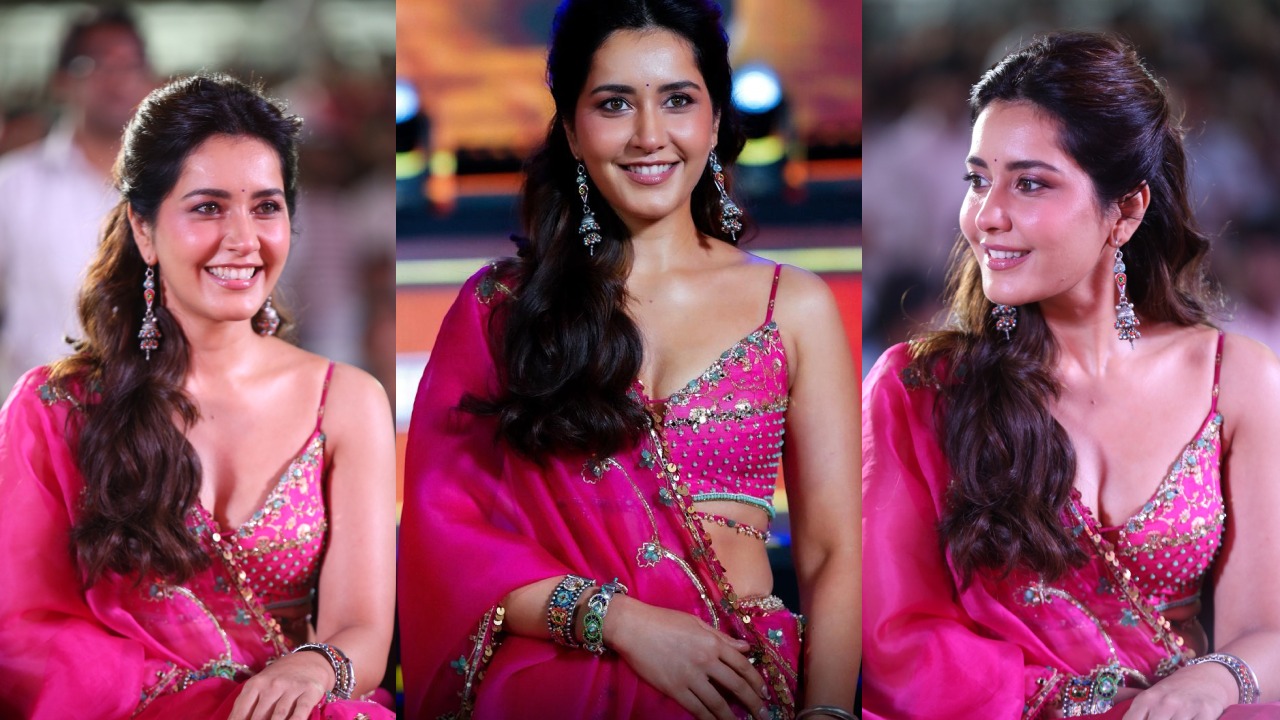 Raashii Khanna : ఉస్తాద్ భగత్ సింగ్ ప్రీ రిలీజ్ ఈవెంట్.. అందాలతో రఫ్ఫాడిస్తున్న రాశీఖన్నా..