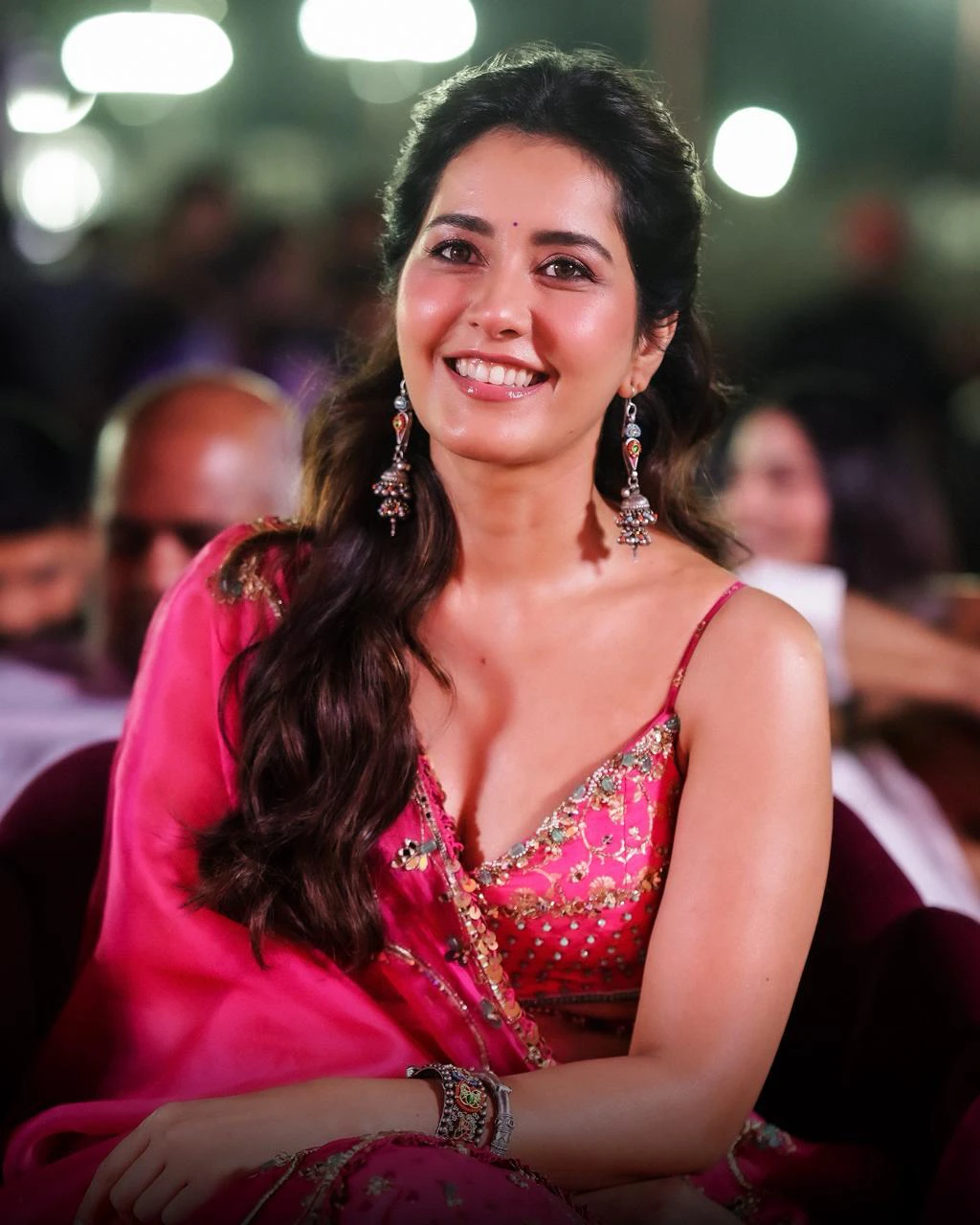 Raashii Khanna Stunning Looks in Ustaad Bhagat Singh Pre Release Event