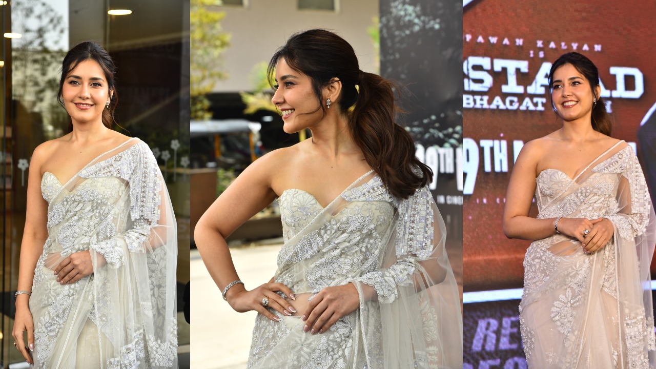 Raashii Khanna : పలుచని చీరలో రాశీఖన్నా పరువాలు.. ఉస్తాద్ భగత్ సింగ్ ప్రమోషన్స్..