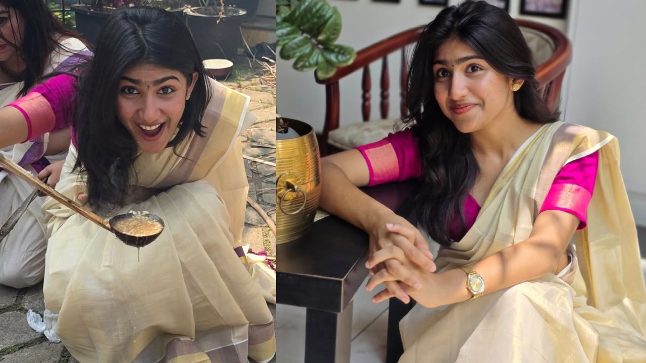 Riya Shibu : ‘సర్వం మాయ’ ఫేమ్ డెలులు.. మలయాళీ చీరకట్టులో రియా శిబూ క్యూట్ ఫొటోలు..