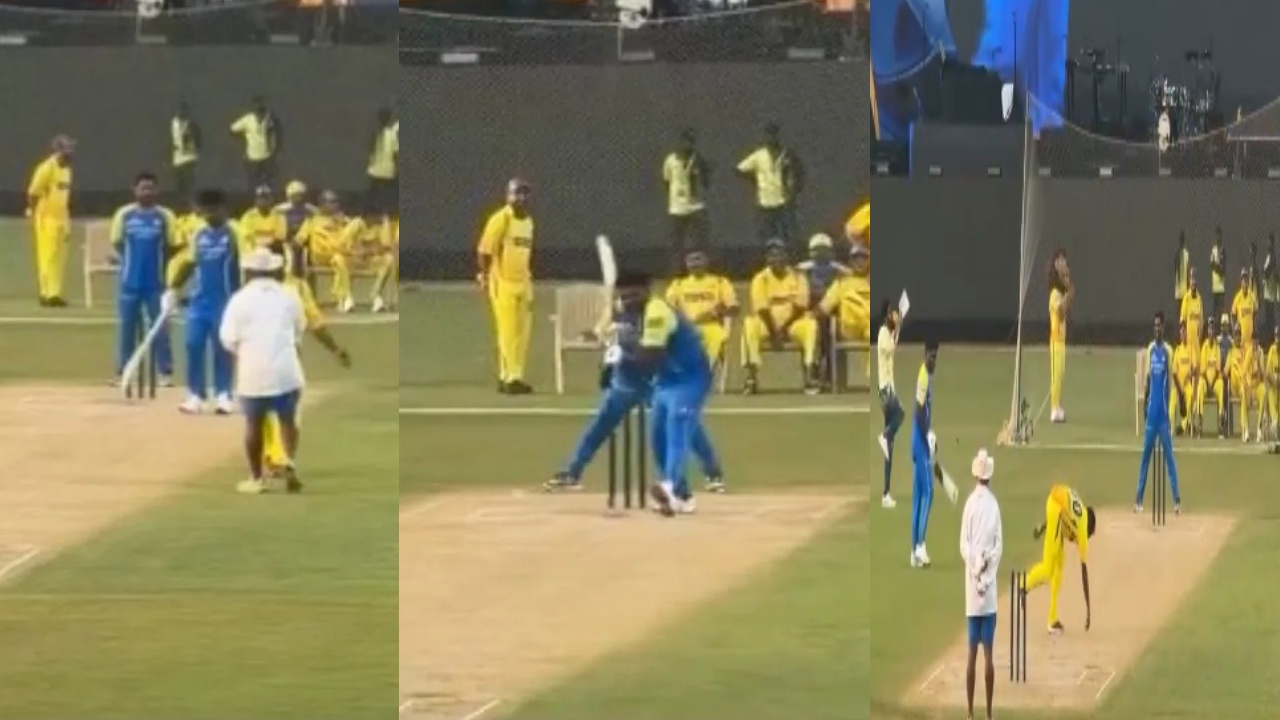 CSK : ధోని కీపింగ్‌, సంజూ బ్యాటింగ్‌, ముత్త‌య్య ముర‌ళీధ‌ర‌న్ బౌలింగ్.. ట్విస్ట్ అదుర్స్‌.. వీడియో వైర‌ల్‌