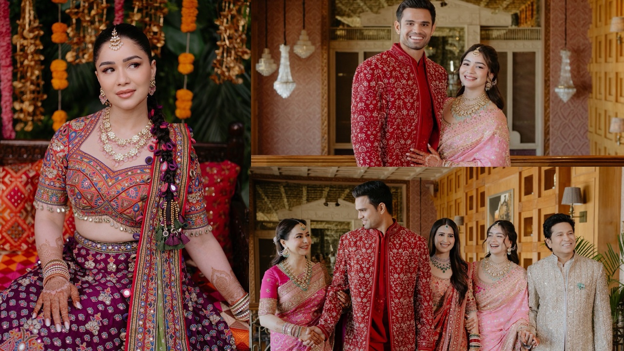 Sara Tendulkar : సోద‌రుడి పెళ్లిలో స‌చిన్ కూతురు సంద‌డి చూశారా?  ఫోటోలు వైర‌ల్‌..