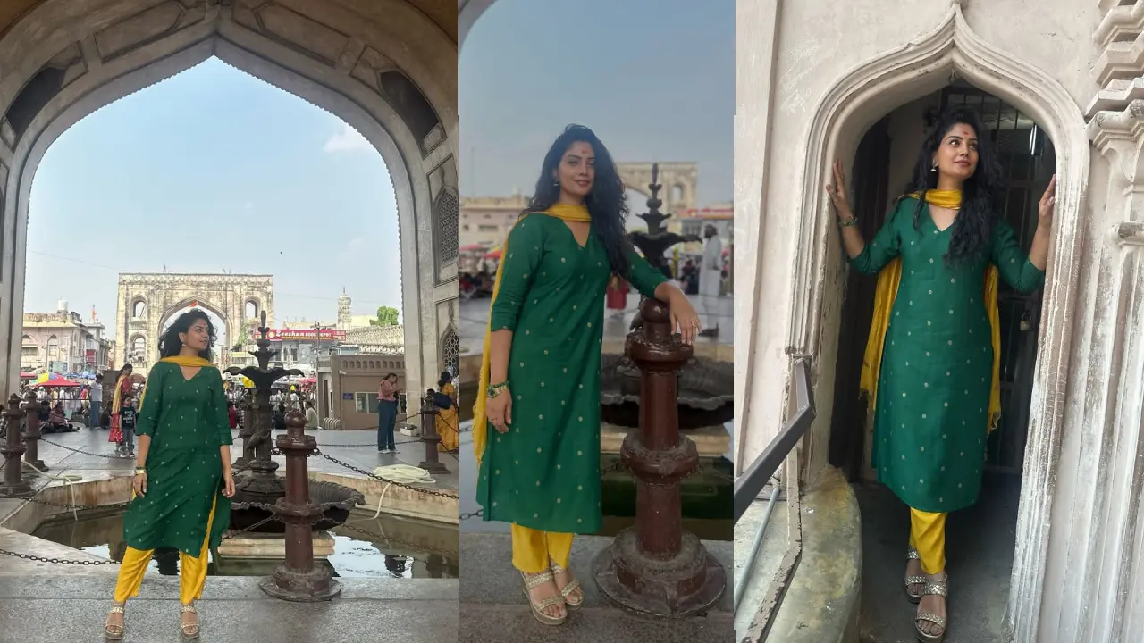Serial Beauty Karuna Bhushan Visits Charminar
