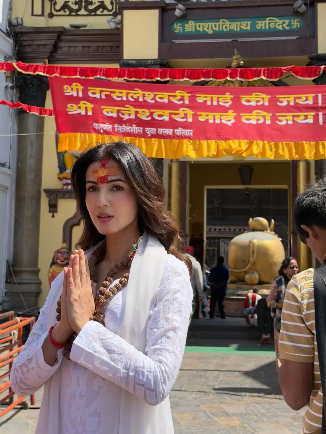 Sonal Chauhan at Pashupatinath Temple