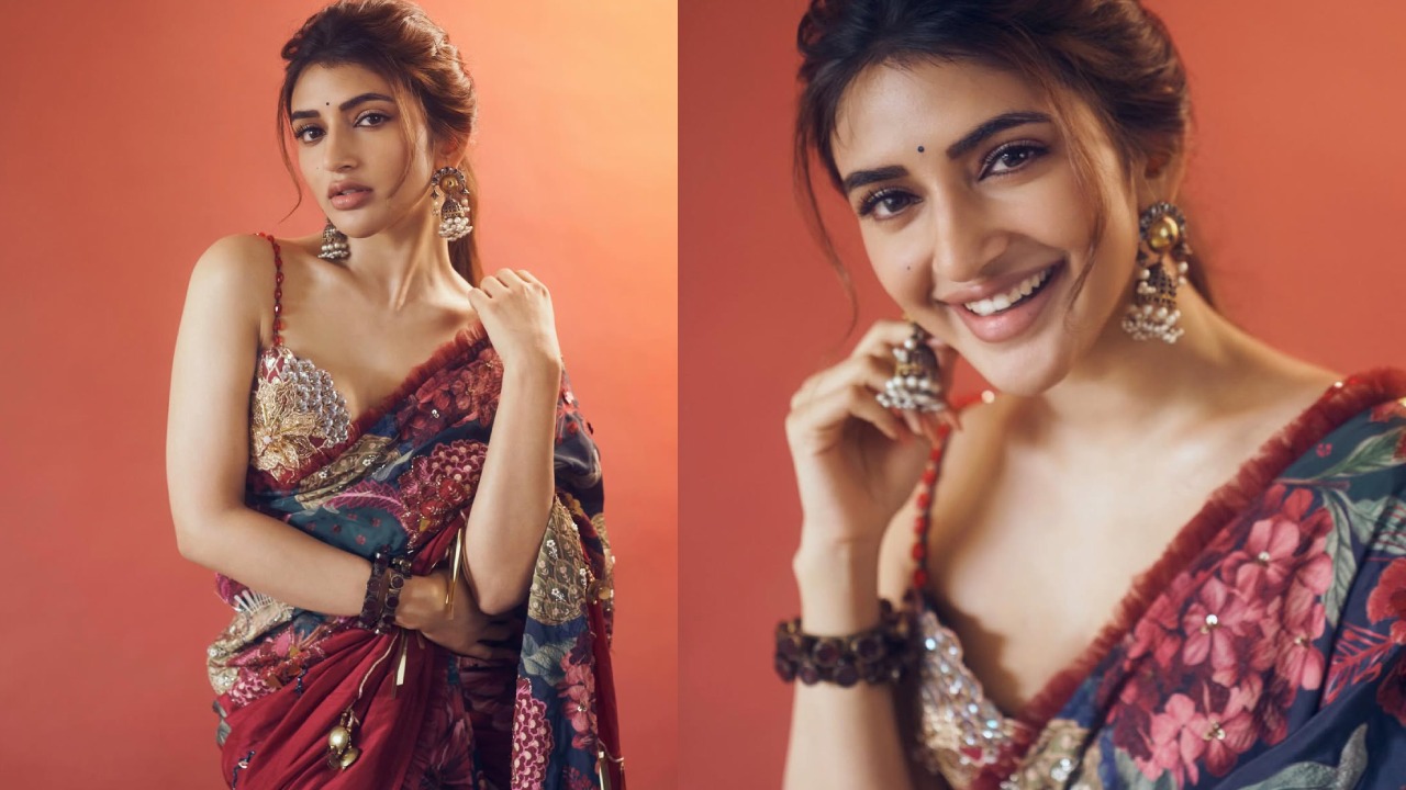 Sreeleela : ఉస్తాద్ సక్సెస్ తర్వాత శ్రీలీల.. చీరలో క్యూట్ ఫొటోలు..