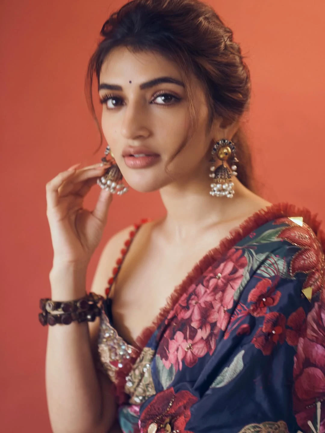 Sreeleela Cute Photos in Saree