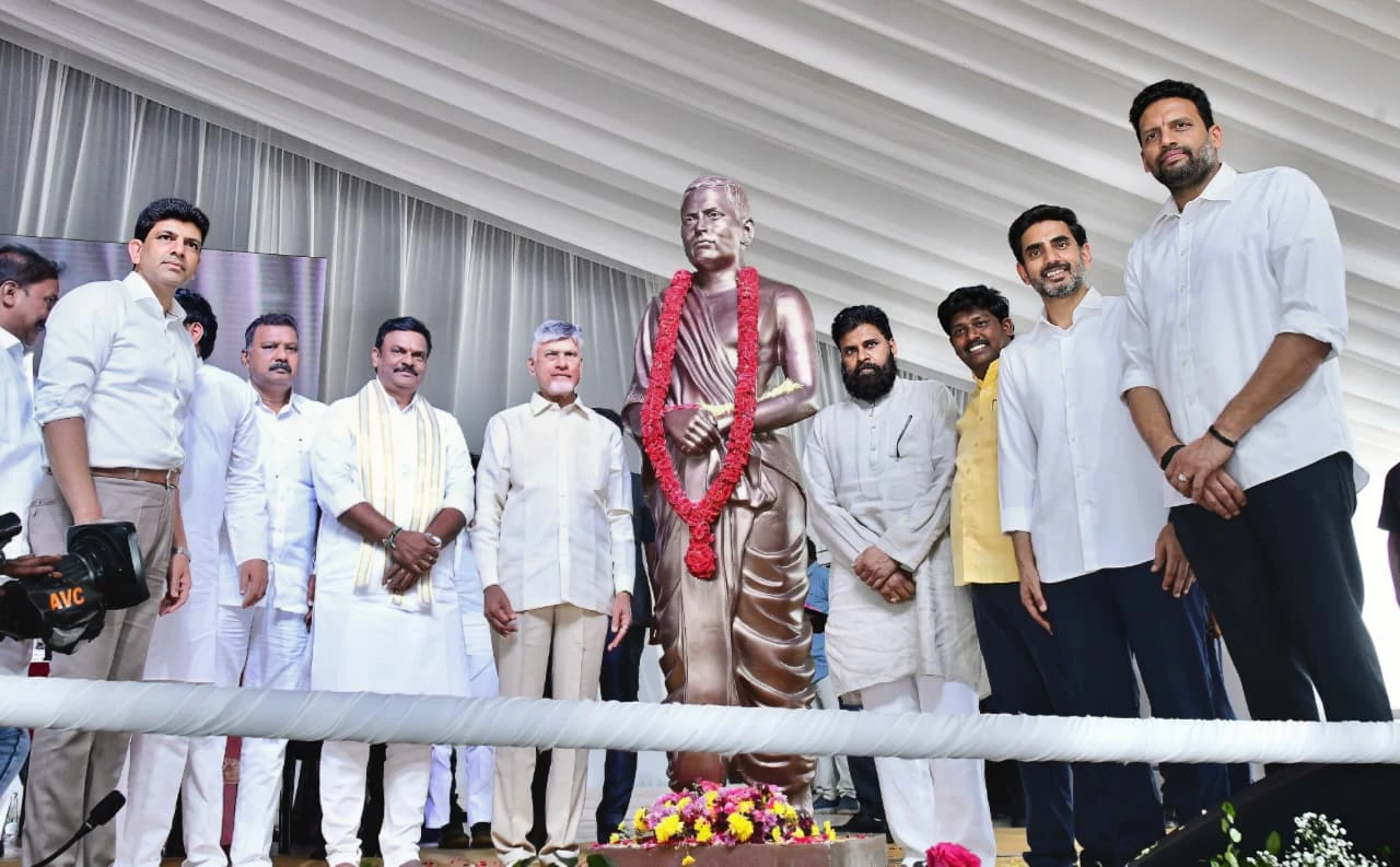 Amarajeevi Potti Sriramulu Statue Of Sacrifice Opening Ceremony in Amaravathi