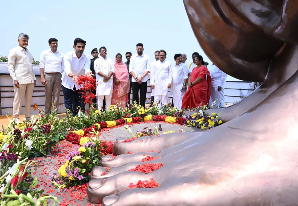 Amarajeevi Potti Sriramulu Statue Of Sacrifice Opening Ceremony in Amaravathi