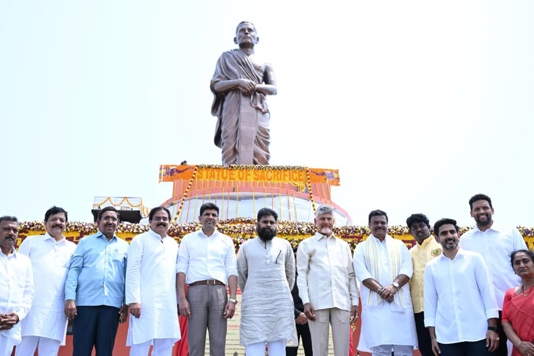 Amarajeevi Potti Sriramulu Statue Of Sacrifice Opening Ceremony in Amaravathi