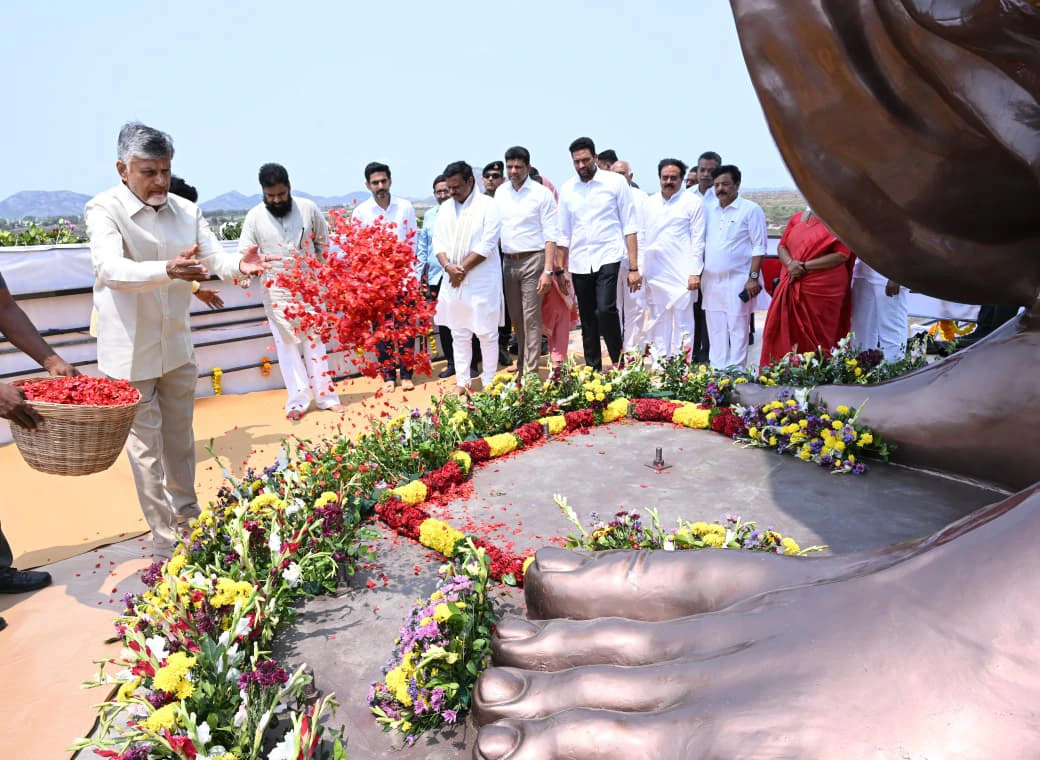 Amarajeevi Potti Sriramulu Statue Of Sacrifice Opening Ceremony in Amaravathi