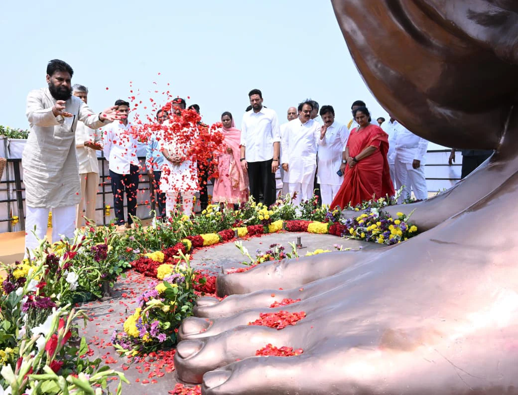 Amarajeevi Potti Sriramulu Statue Of Sacrifice Opening Ceremony in Amaravathi