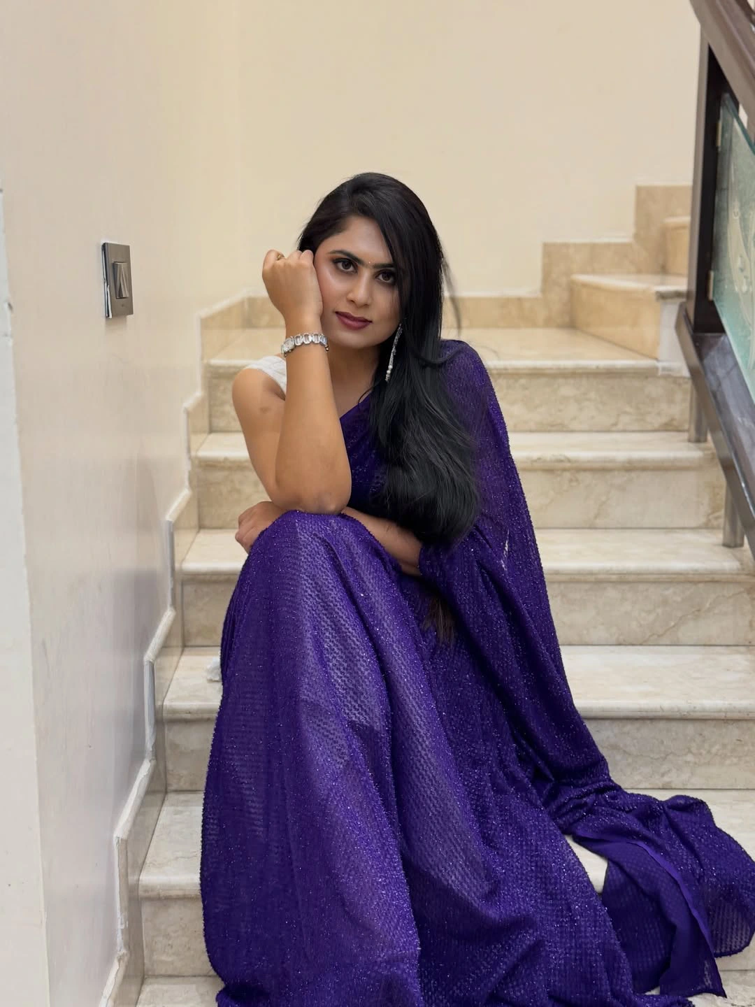 Tejaswini Vygha Stunning Looks in Saree