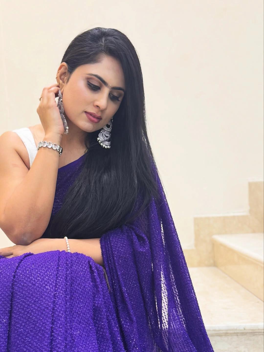 Tejaswini Vygha Stunning Looks in Saree