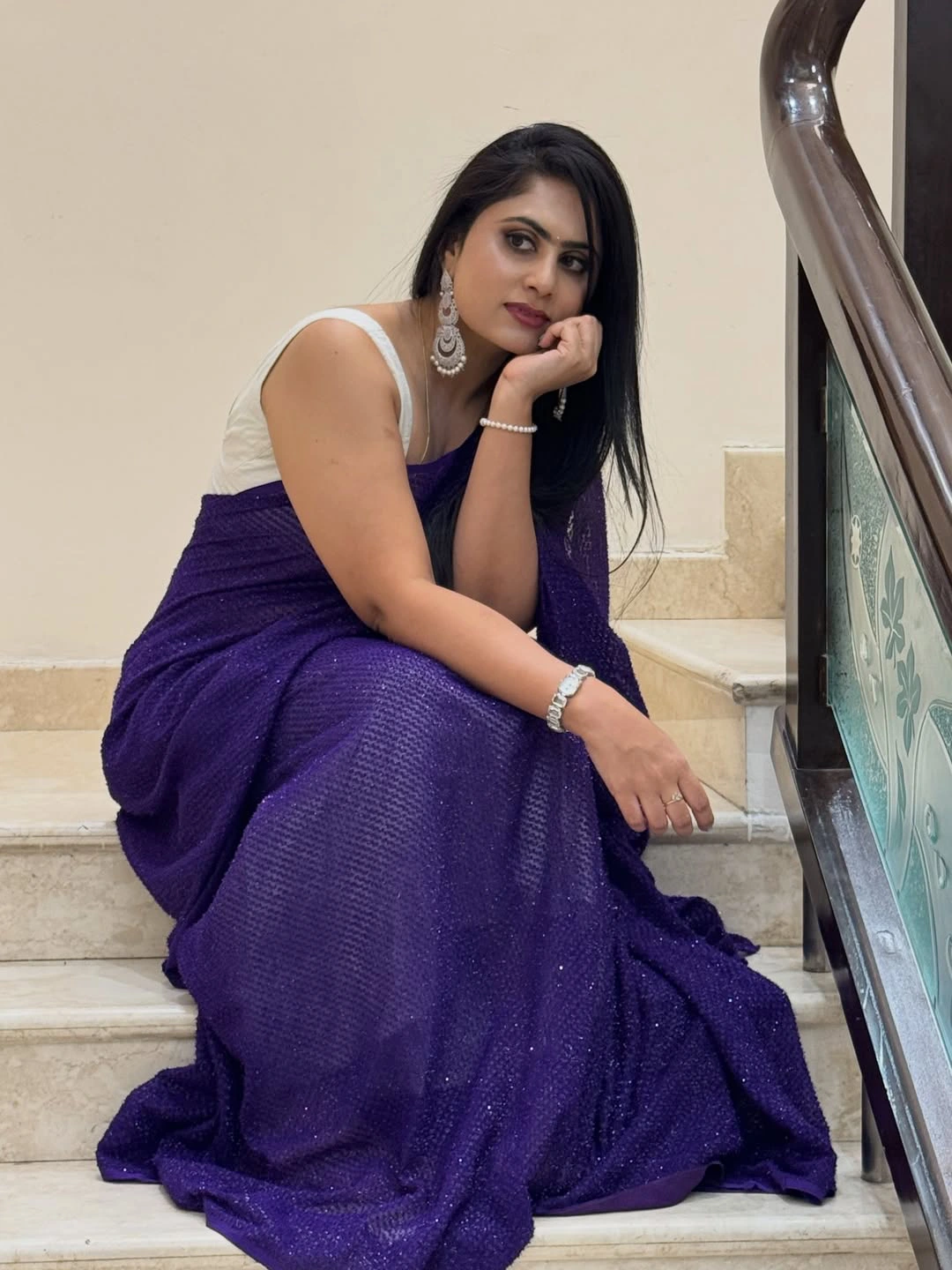 Tejaswini Vygha Stunning Looks in Saree