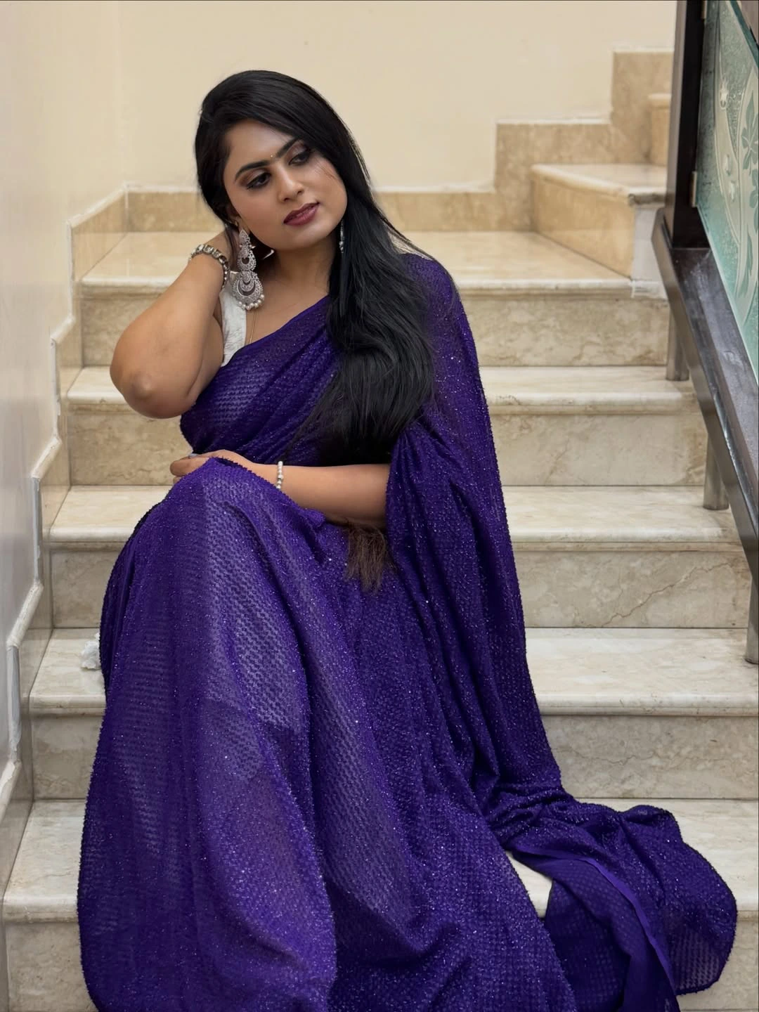 Tejaswini Vygha Stunning Looks in Saree