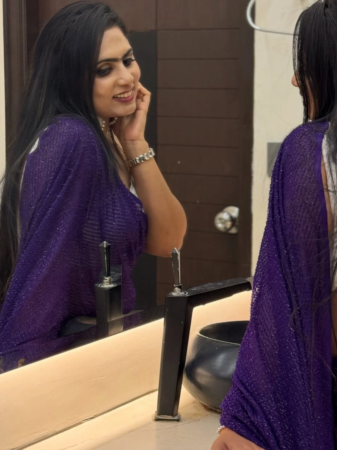 Tejaswini Vygha Stunning Looks in Saree