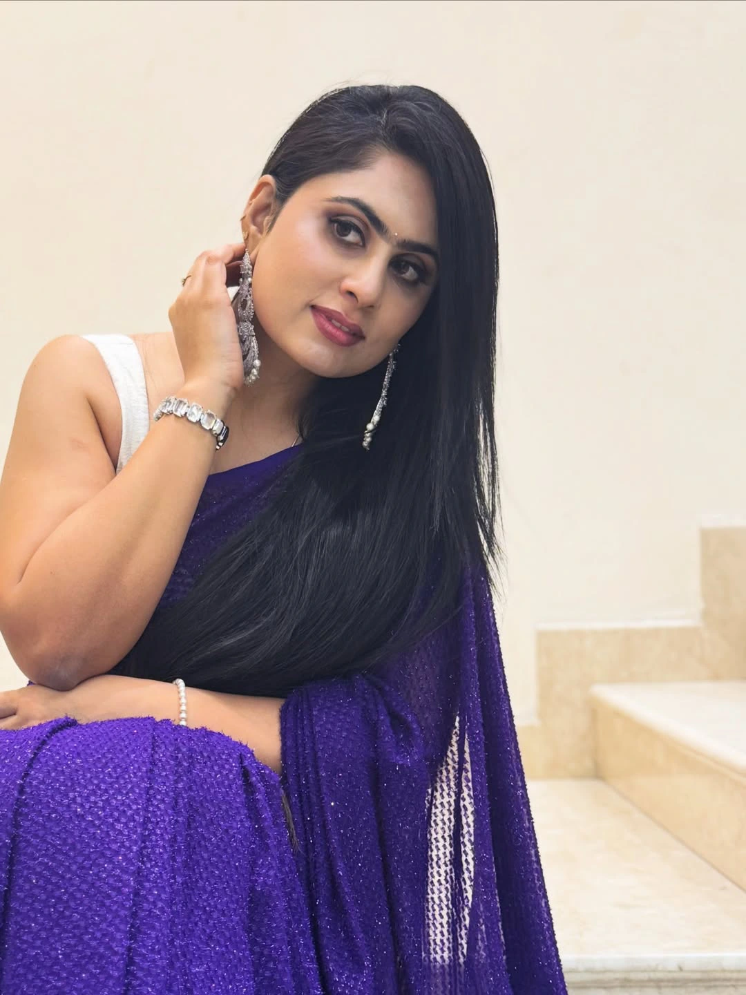 Tejaswini Vygha Stunning Looks in Saree