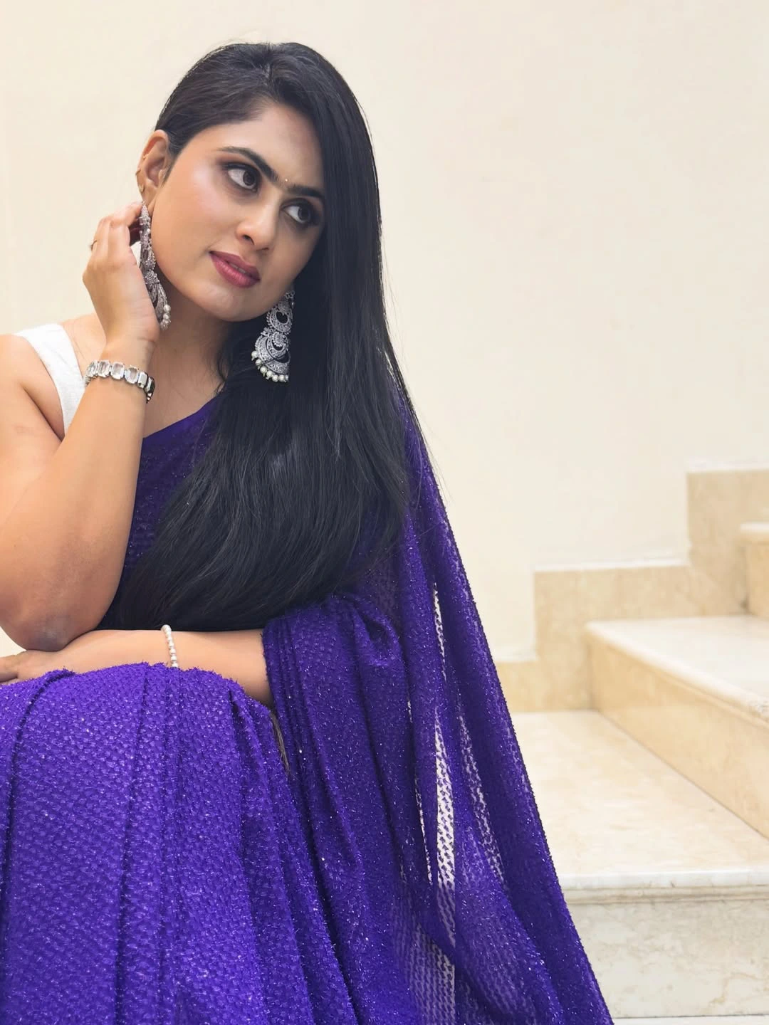 Tejaswini Vygha Stunning Looks in Saree