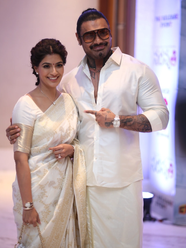 Varalaxmi Sarathkumar Attends Cinema Event with Husband Nicholai Sachdev