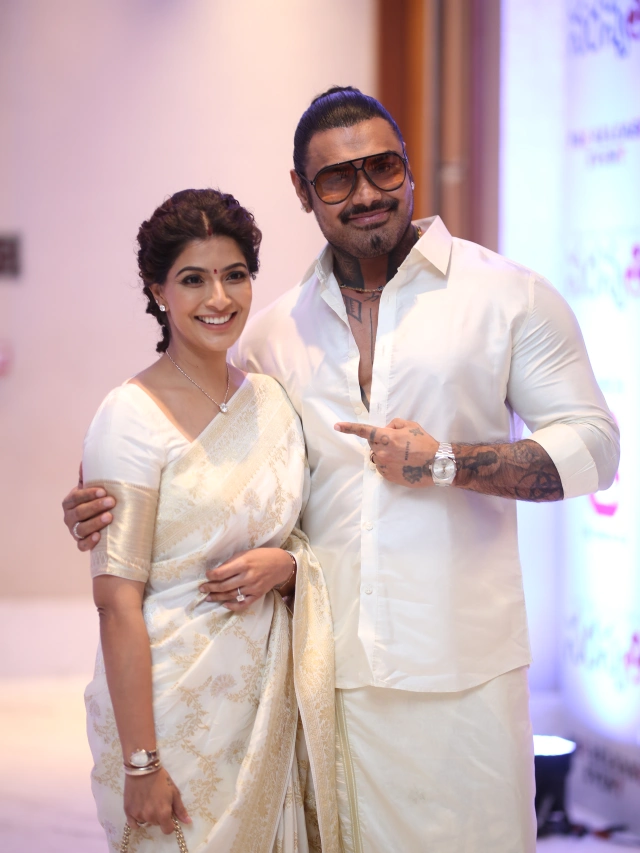 Varalaxmi Sarathkumar Attends Cinema Event with Husband Nicholai Sachdev