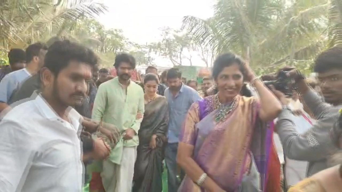 Vijay Deverakonda Rashmika Mandanna Satyanarayana Swami Vratham in Own Village