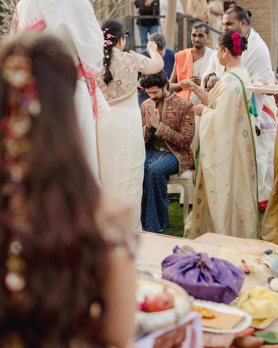 Vijay Deverakonda Rashmika Mandanna Pradhanam and Mehendi Celebrations