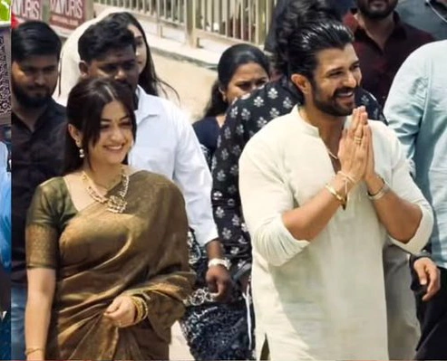 Vijay Deverakonda Rashmika Mandanna Satyanarayana Swami Vratham in Own Village